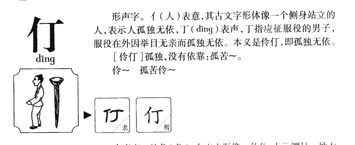 仃字字源