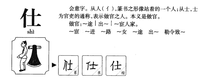 仕字字源