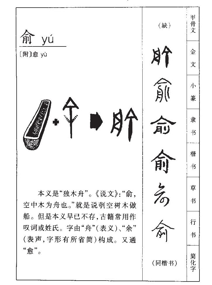 俞字字源