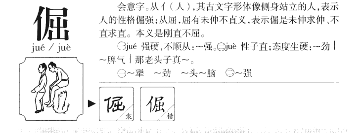 倔字字源