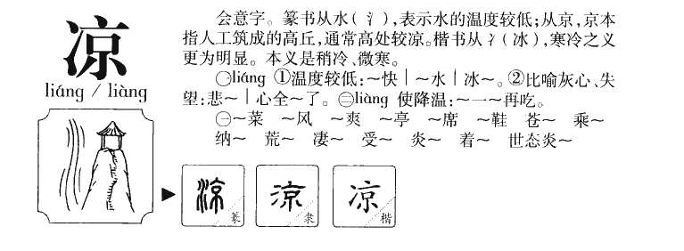 凉字字源