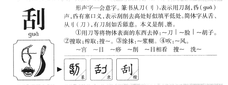 刮字字源