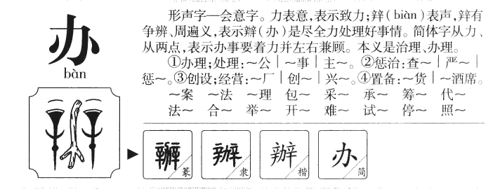 办字字源