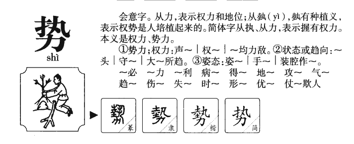 势字字源