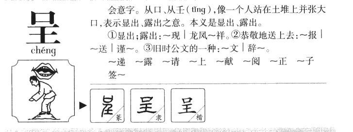 呈字字源