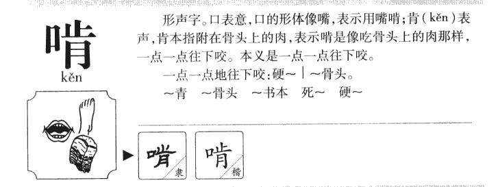 啃字字源