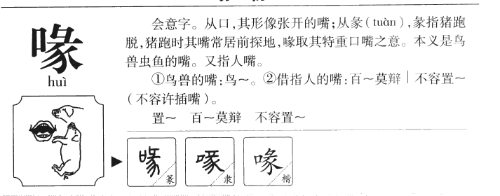 喙字字源