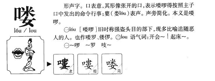 喽字字源
