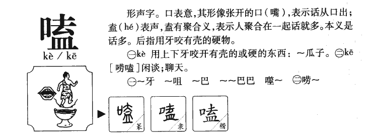 嗑字字源