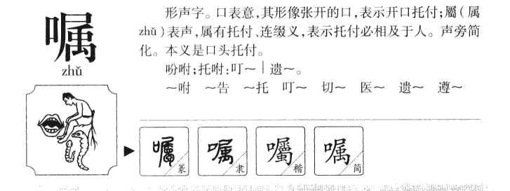嘱字字源