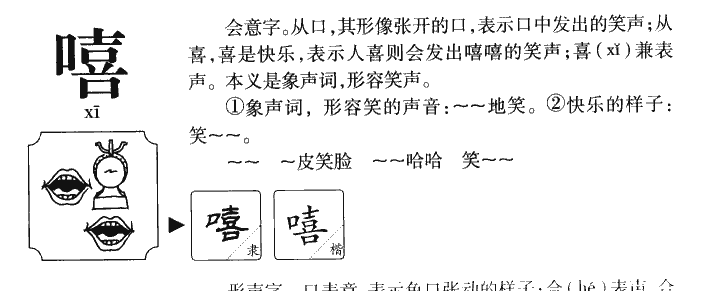 嘻字字源