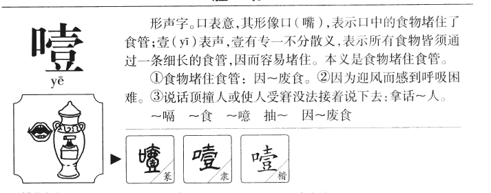 噎字字源