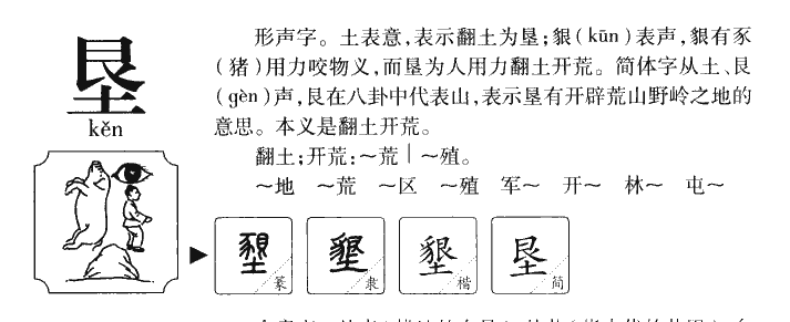 垦字字源