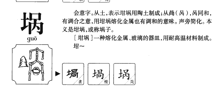埚字字源
