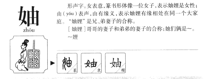 妯字字源