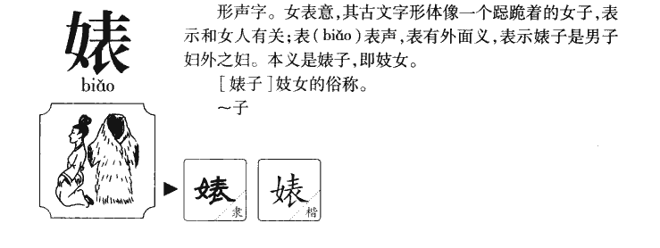 婊字字源