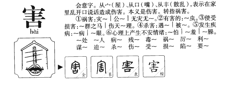 害字字源