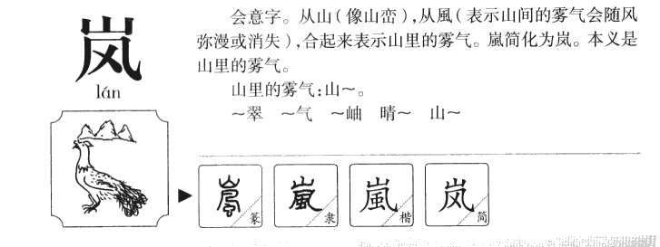 岚字字源