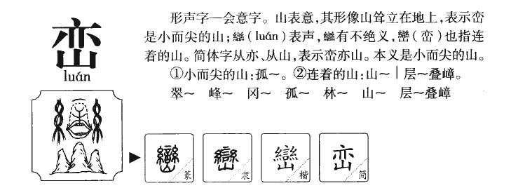 峦字字源