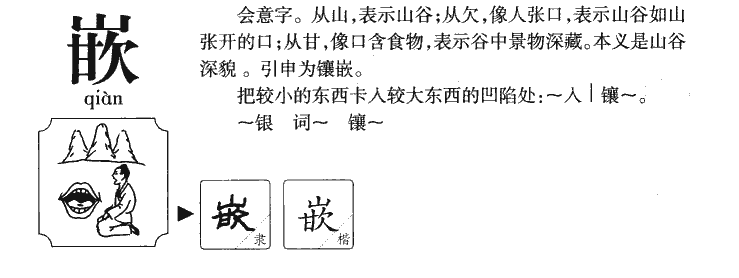 嵌字字源
