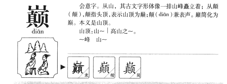 巅字字源