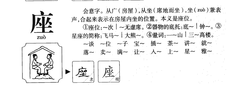 座字字源