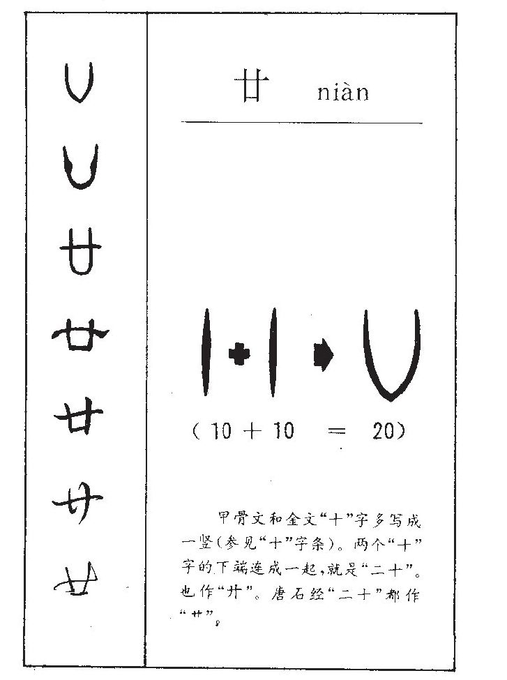 廿字字源