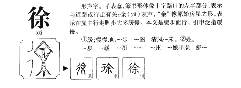 徐字字源