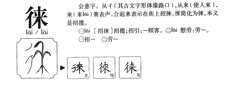 徕字字源