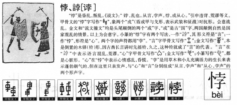 悖字字源
