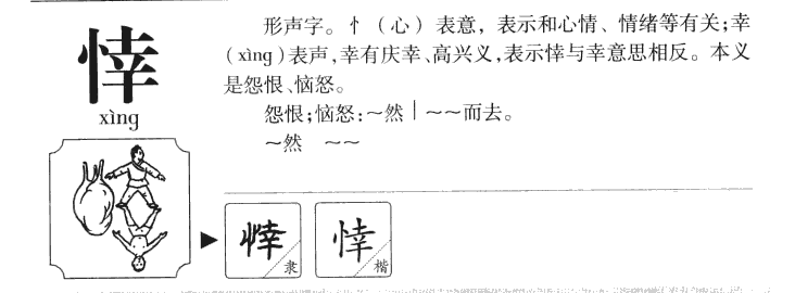 悻字字源