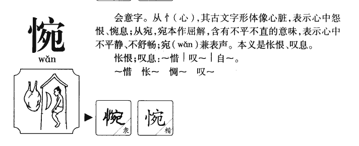 惋字字源