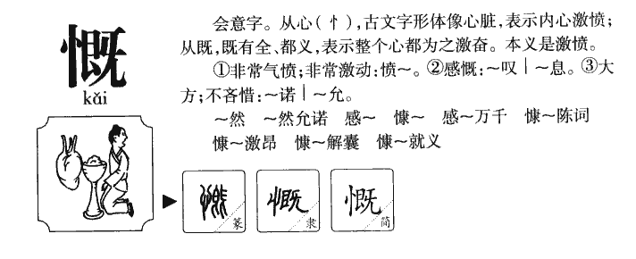 慨字字源