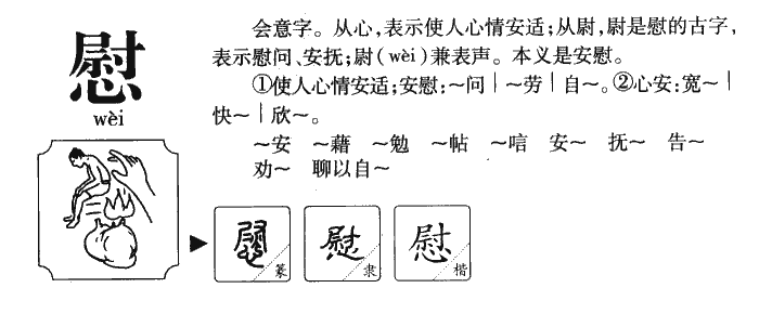 慰字字源