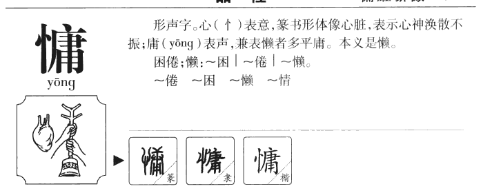 慵字字源