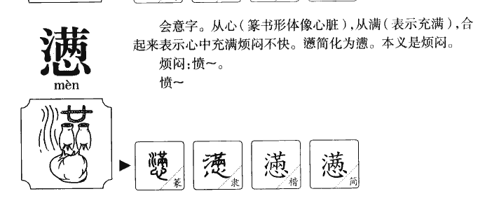 懑字字源