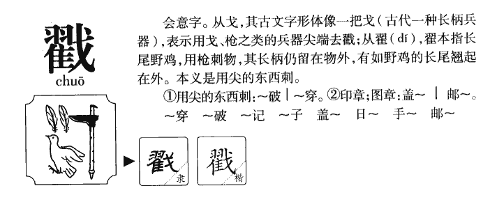 戳字字源