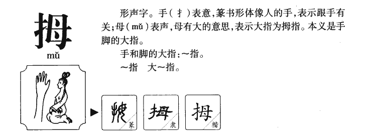 拇字字源