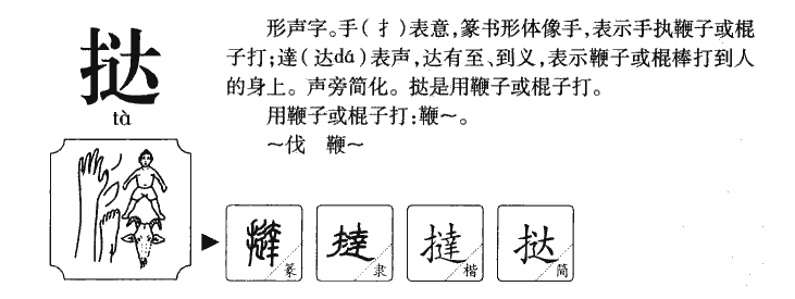 挞字字源