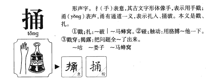 捅字字源