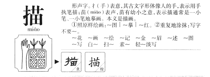 描字字源