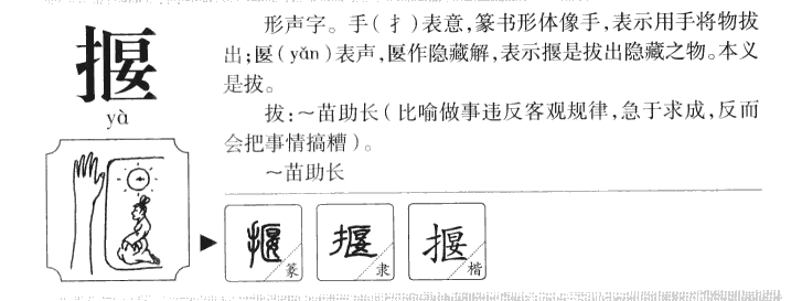 揠字字源