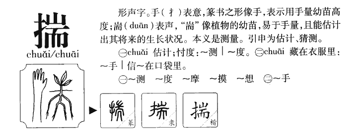 揣字字源