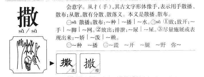 撒字字源