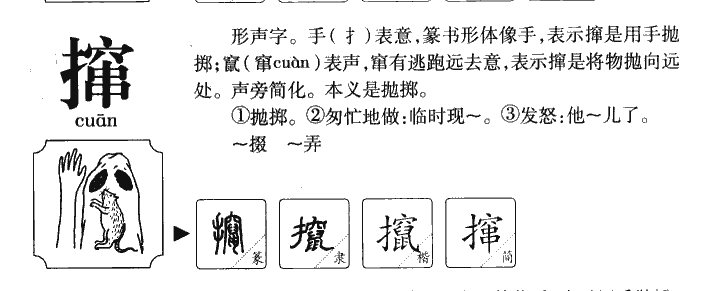 撺字字源