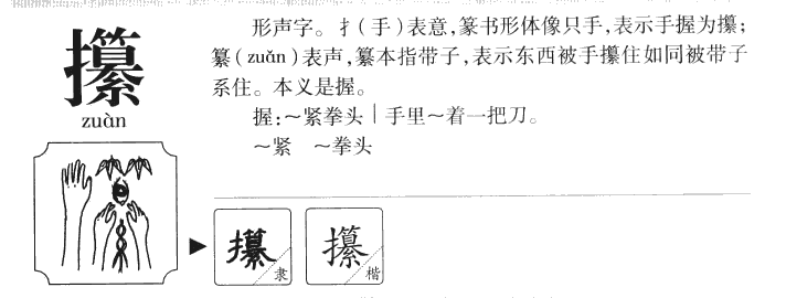 攥字字源
