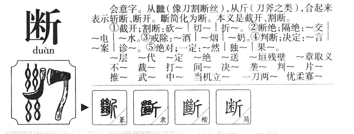 断字字源