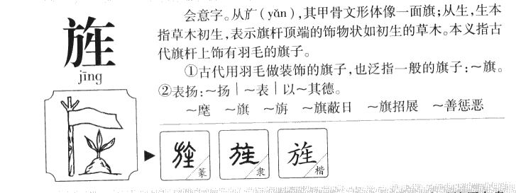 旌字字源