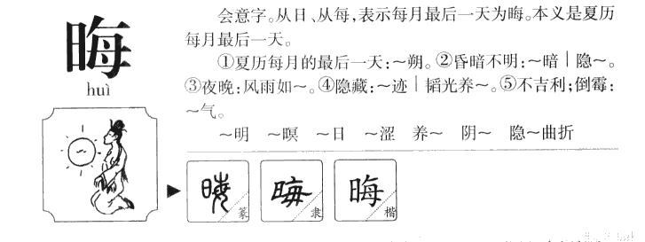 晦字字源