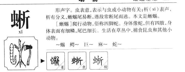 晰字字源